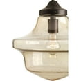 thumbnail image 2 of Academy Collection One-Light Polished Chrome Clear Light Seeded Glass Farmhouse Pendant Light, 2 of 3