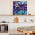 thumbnail image 6 of Purple Flowers Wall Art Painting on Canvas, Spring Vintage Walls Pastoral Country Canvas Art Home Prints Wall Art Framed Modern Artwork for Living Room Bedroom Wall Decor 8x8in, 6 of 9
