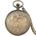 thumbnail image 6 of ZOLOHONI Vintage Pocket Watch with Chain for Men Women Gifts, Easy Read Arabic Numerals Scale Quartz Necklace Watches, 6 of 9