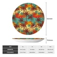 thumbnail image 2 of Kdxio Colorful Hawaii Palms Bone China Decorative Plate Ceramic Decorative Plate for Home Office Wall Stand Decorative Plates for Home Bedroom-8in, 2 of 6