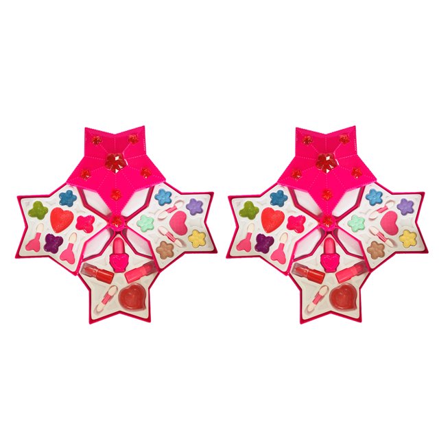 2 Piezas Juego de Maquillaje con Forma de Estrella para Niñas, Maquillaje para Niñas, Cosméticos, Juegos de Imaginación Sunnimix Kid Play Star Makeup