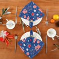 thumbnail image 2 of Iauyy Satin Napkins Set of 1- Usa Flag Balloon DIY Printing Decoration Cloth Napkin- Easy Care for Home/Party, 2 of 8