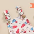 thumbnail image 5 of Okbabeha Toddler Boy Girl 4th Of July Outfits American Flag Ice Cream/Firework Shorts Overalls Jumpsuit Kids Summer Clothes, 5 of 7