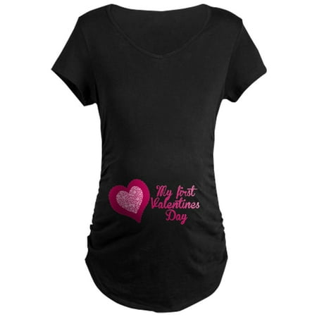 

CafePress - My First Valentines Day Maternity Maternity T Shir - Maternity Dark T-Shirt