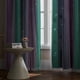 thumbnail image 5 of Cortina XiDi Rainbow, violeta, verde y gris con estrella opaca, 5 of 8