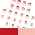 thumbnail image 3 of Fofosbeauty 24pcs Press on Nails, 2024 Fake Nails Square Tips Design, Ladies B&W French, 3 of 8