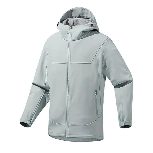 Dvprdro Jackets for Men Solid Color Outdoor Climb Sport Run Pocket Zipper Long Sleeved Jackets
