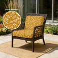 thumbnail image 2 of Outdoor Patio Cushion Covers 4 Pack Mustard Yellow Eucalyptus Leaves Patio Chair Cushion Covers Botanical Vine Branches Farm Waterproof Outdoor Seat Cushion Covers for Patio Furniture 20"x18", 2 of 9