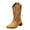 Yellow, variant on Woobling Womens Cowgirl Boots Embroidered Western Boot Wide-Calf Vintage Shoes Retro Walking Comfort Mid Calf Yellow 7