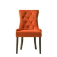thumbnail image 4 of Side Chair, Orange Velvet & Espresso Finish, 4 of 5