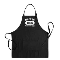 ThisWear 60th Birthday Made In 1966 All Original PartsTwo Pocket Apron Black WAPN-0311
