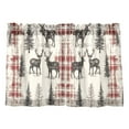 thumbnail image 7 of Yayeee Kitchen Curtains Light Filtering 27"x36" Rod Pocket Short Cafe Window Panel, Beige Deer, 7 of 7