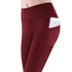 thumbnail image 5 of Amzcrzy Leggings Yoga Niñas 4 A 13 Años Cintura Alta Deportivos Cómodos Elásticos Control Abdomen Suaves Tacto Agradable Con Bolsillos Correr Ejercicio Rojo, 5 of 8