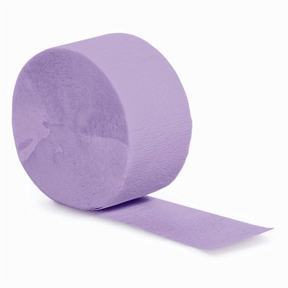 12/Case Bulk Luscious Lavender Crepe Streamer 81 ft