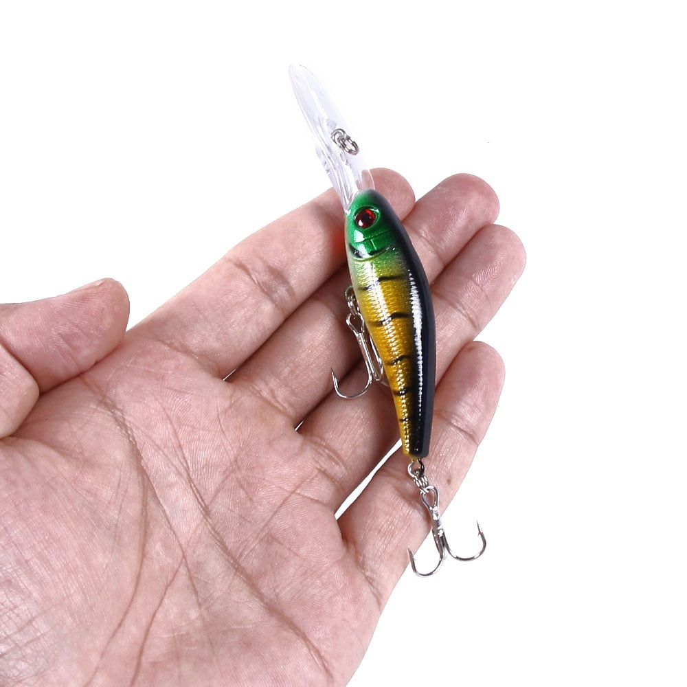 HENGJIA Minnow Bass Fishing Lures, Jerkbait Lure Set Hard Baits Crankbait for Catfish Trout Walleye Fishing Bait 8Pcs/kit