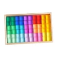 thumbnail image 3 of Milaget 60Pcs Acrylic Cubes Blocks Translucent Light Shadow Toy Learning Rainbow Building Cubes Sensory Training Toys for Boys Girls, 3 of 9