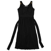 Women's Jersey Dress with Wood Beads