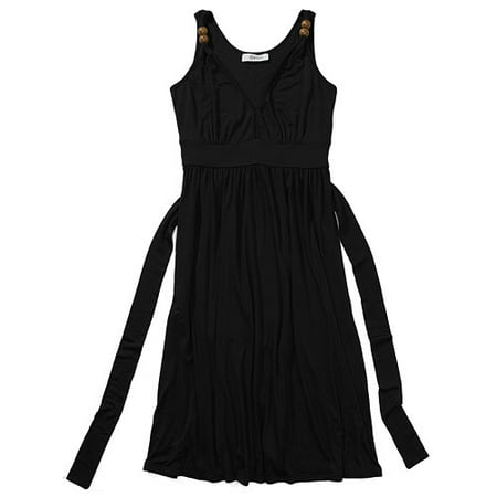 Women's Jersey Dress with Wood Beads