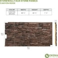 thumbnail image 4 of Ekena Millwork 45.75"W x 24.50"H x 1.25"D Canyon Ridge Stacked Stone, StoneWall Faux Stone Siding Panel, Canyon Brown, 4 of 11