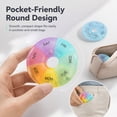 thumbnail image 3 of Yaoyar 7 Day Round Portable Pill Box, BPA Free Travel Vitamin Medicine Organizer for Pocket Purse Daily Sorter & Reminder Containers, 3 of 6