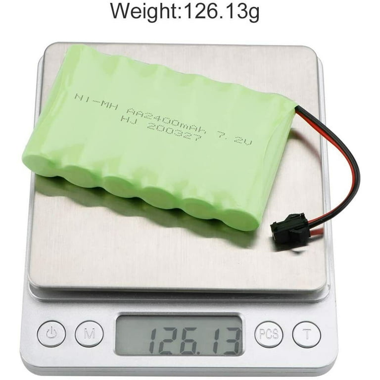 Batería Recargable NI-MH De 7,2 V Y 2400 MAh Con Cable De Carga Y Conector SM – Ideal Para Camiones RC Y Herramientas Eléctricas