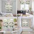 thumbnail image 6 of White Floral Kitchen Curtains Sets for Windows 24 Inch Length, Botanical Magnolia Flower Leaves Butterfly Rod Pocket Window Treatments Tier Curtains and Valances Set for Bedroom/Bathroom, 6 of 8