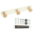 thumbnail image 1 of Perchero de pared de 7.9 pulgadas, ganchos adhesivos montados en la entrada con 3 ganchos para colgar ropa, toalla, sombrero, llave, bolsas, blanco, 1 of 6