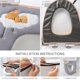 thumbnail image 4 of 3PCS Plush Toilet Seat Cover, Universal Washable Toilet Seat Cover Toilet Seat Cushion Toilet Cover WC for Women, Expectant Mothers, Elderly, 4 of 5