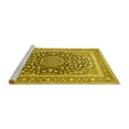 thumbnail image 2 of Ahgly Company Machine Washable Indoor Square Medallion Yellow Traditional Area Rugs, 8' Square, 2 of 4