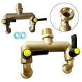 2 Way Valve Garden Hose Splitter Brass Npt Inlet Faucet Water Diverter