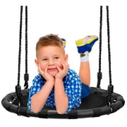 Spinner Swing Kids Round Mat Swing Great for Tree, Backyard, Playground [New Improved 2020 Design!] (24 Mat Seat)