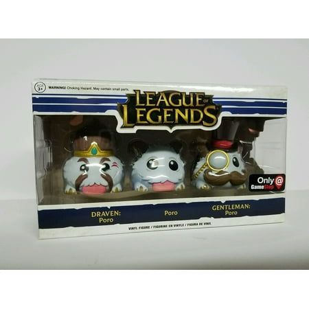 Poro, Draven Poro, Gentleman Poro - League of Legends Funko Vinyl 3-Pack Gamestop (Best League Of Legends)