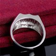 thumbnail image 6 of Opolski Men Finger Ring Fashion Rhinestone Inlaid Geometric Finger Ring for Wedding Party Jewelry Gift, 6 of 8