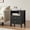 Black Grey, variant on Fluted Nightstand with Charging Station Set of 2, 21"Wide Modern Bedside Table with 2 Drawers & Open Shelf, Wood End Table with Storage & Metal Handle for Bedroom, Living Room,Black Grey