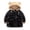 Black, variant on KYAIGUO Toddler Boys Girls Hooded Down Jacket Baby Winter Warm Coat kids Puffer Jacket Zipper Outerwear for 1-7Y