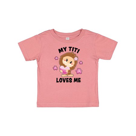 

Inktastic My Titi Loves Me with Bigfoot Gift Baby Girl T-Shirt