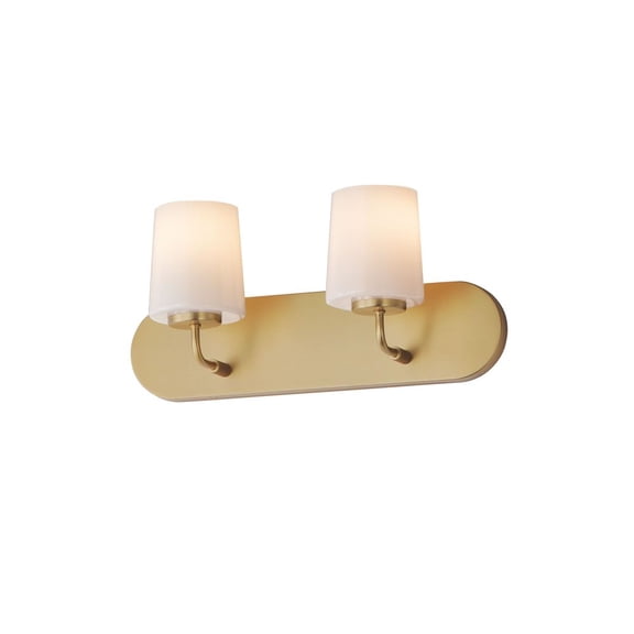 12892WTNAB Maxim Lighting Durham - 2 Light Bath Vanity-8 Inch Tall and 18 Inch Wide-Natural Aged Brass Finish