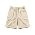 thumbnail image 4 of IROINNID Men's Solid Color Quick Dry Running Shorts with Elastic Drawstring Waist and Side Pockets Lightweight Breathable Outdoor Sports Gym Casual Summer Wear, 4 of 5