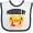 White and Navy, variant on Inktastic Powered by Chicken Nuggets Boys or Girls Baby Bib
