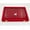 Maroon, variant on Flannel Large Jewelry Box Nail Art Jewelry Display Box With Glass Lid