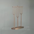 thumbnail image 5 of Modern Metal Hanukkah Menorah 9 Branch Tea Light Candle Holders 22.75" W, 5 of 11