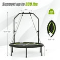 thumbnail image 7 of Costway 40'' Foldable Trampoline Fitness Rebounder with Resistance Bands Adjustable Home Green, 7 of 7