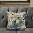 thumbnail image 5 of Curious Humming Bird Throw Pillow in Yellow Orange 18x18, 5 of 5