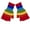 Rainbow, variant on Unisex Warm Half Finger Stretchy Knit Fingerless Gloves, Rainbow