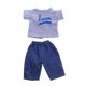 thumbnail image 2 of 3xCamiseta Gris Y Pantalones Azules Para Ropa De American Doll De 18" Sunnimix Atuendo informal para muñecas, 2 of 3