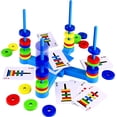 thumbnail image 1 of Juegos de mesa para niños de 4 a 8 años, competencia de juegos de mesa familiares para 1 a 4 jugadores, juguetes de tallo, juego de combinación de anillos magnéticos, juegos de mes, 1 of 5