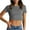 Dark Gray-04, variant on perfectbot Womens Summer Crop T-Shirts Short Sleeve Slim Plain Blouses Plus Size Tops Going Out Trendy Size XS-XXL
