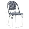 thumbnail image 3 of SAFAVIEH California Outdoor Patio Side Chair, Navy/White/White, Set of 2, 3 of 12