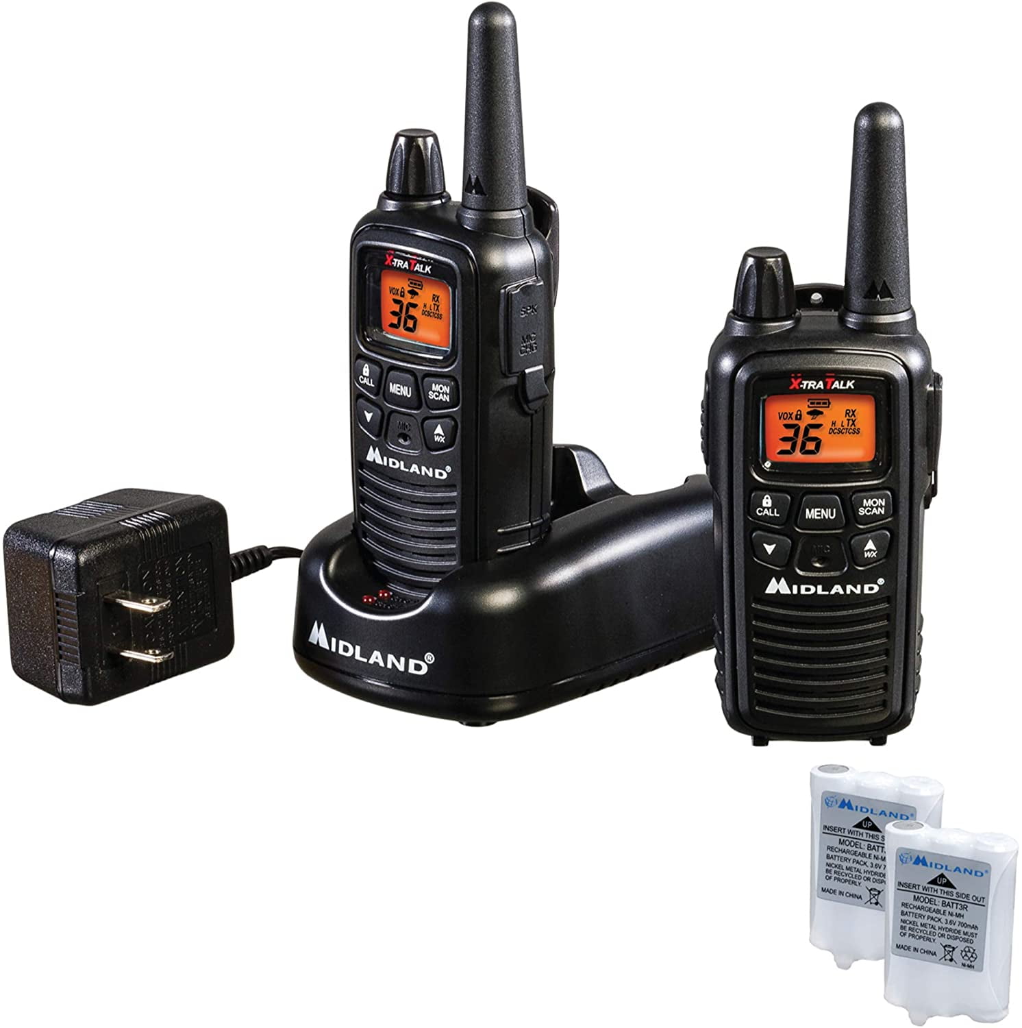 Round down gloss Month Midland - LXT600VP3, 36 Channel FRS Two-Way Radio - Up to 30 Mile Range Walkie  Talkie, 121 Privacy Codes, NOAA Weather Scan + Alert (Pair Pack) (Black),  2-WAY RADIOS -.., By Visit the Midland Store - Walmart.com