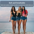 thumbnail image 2 of Chemises à Col Rond pour Femmes Manches Courtes Style Simple Pissenlit Haut d'Été T-shirts Respirants Vêtements Unisexes Accessoire de Mode Rouge TG, 2 of 8
